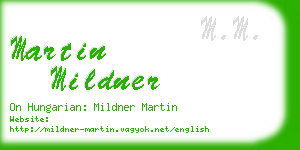 martin mildner business card